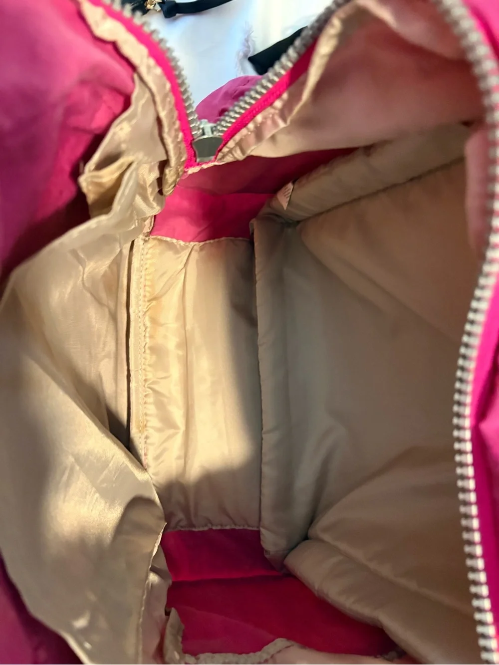 Kipling Hot Pink Nylon Backpack with Front Pocket